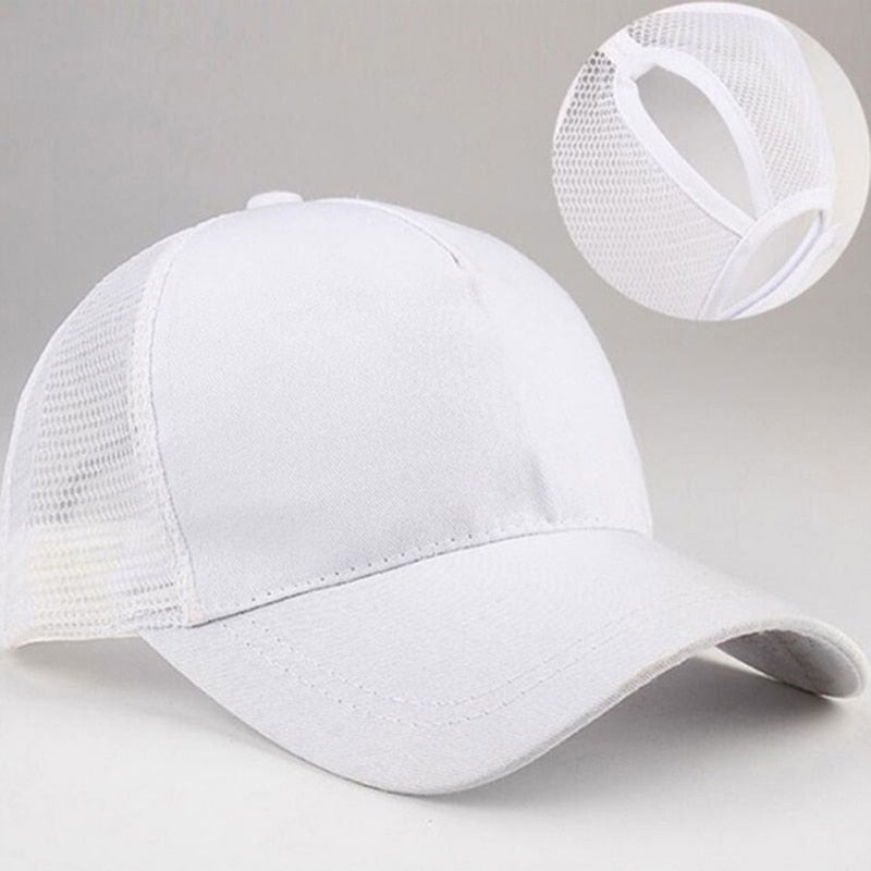 Female Adjustable Hip Hop Hats 2023 Ponytail Baseball Cap Women Snapback Hat Mesh Caps Summer Breathable Mesh Sun Hat For Ladies