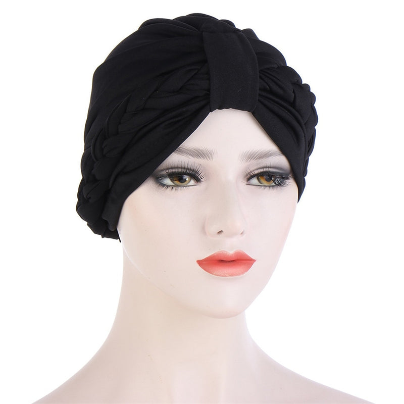 India Muslim Women Hijab Hat Cancer Chemo Cap Braid Beads Turban Headscarf Islamic Head Wrap Lady Beanie Bonnet Hair Loss Cover