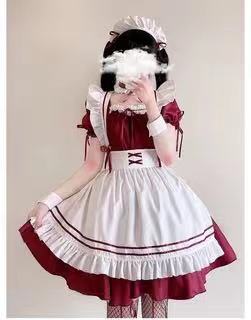 2023 Black Cute Lolita Maid Costumes Girls Women Lovely Maid Cosplay Costume Animation Show Japanese Outfit Dress Clothes