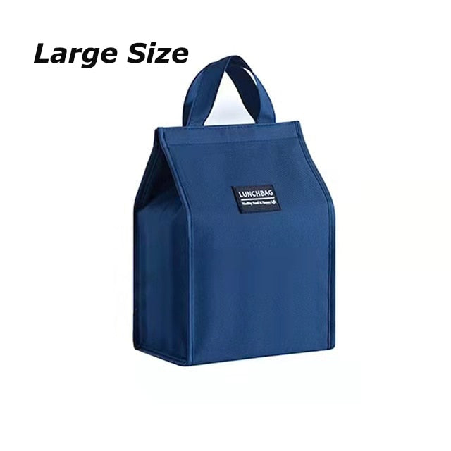 Portable Oxford Lunch Bags Fresh Cooler Pouch For Office Students Convenient Lunch Box Tote Couples Blue Pink Food Container Bag