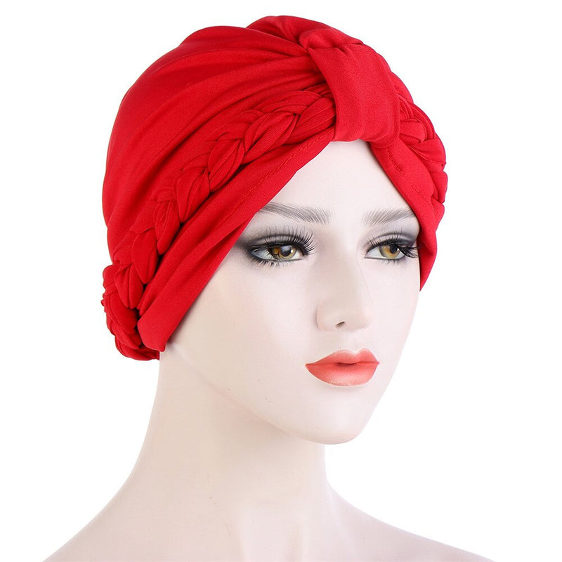 India Muslim Women Hijab Hat Cancer Chemo Cap Braid Beads Turban Headscarf Islamic Head Wrap Lady Beanie Bonnet Hair Loss Cover