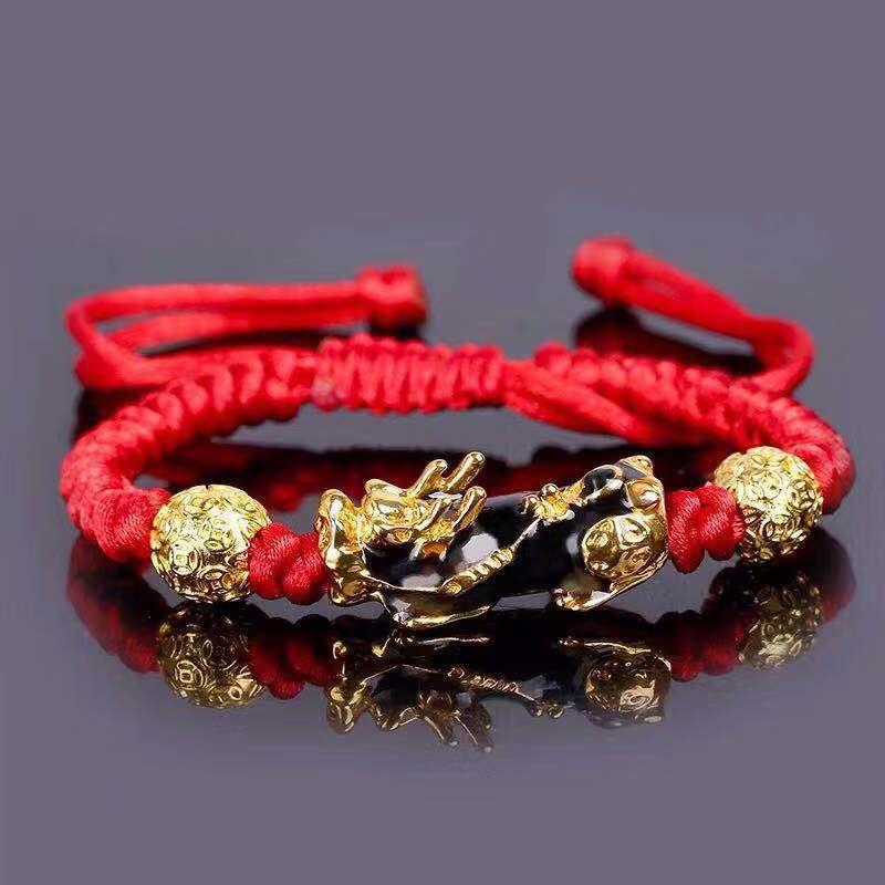 Feng Shui Men&#39;s Lucky Prayer Beads Bracelet for Men Women Wristband Gold Color Pixiu Wealth and Good Luck Changing Bracelets