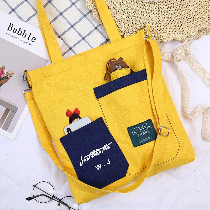 Anime Kiki's Delivery Service canvas shoulder bag Large Capacity Handbags Women Bags Lady Tote Shopping Crossbody Bags