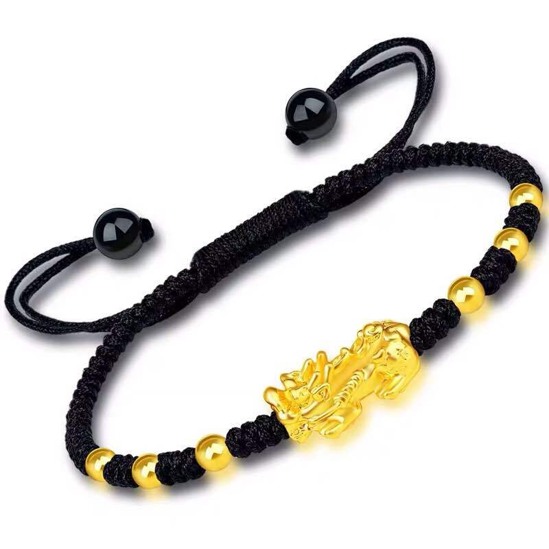 Feng Shui Men&#39;s Lucky Prayer Beads Bracelet for Men Women Wristband Gold Color Pixiu Wealth and Good Luck Changing Bracelets