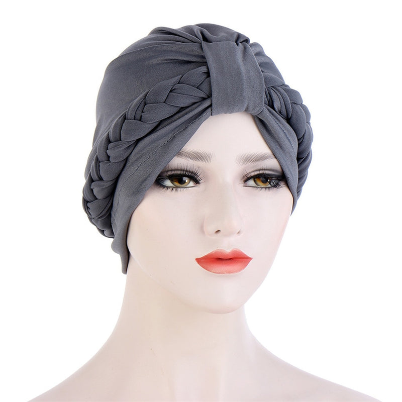 India Muslim Women Hijab Hat Cancer Chemo Cap Braid Beads Turban Headscarf Islamic Head Wrap Lady Beanie Bonnet Hair Loss Cover