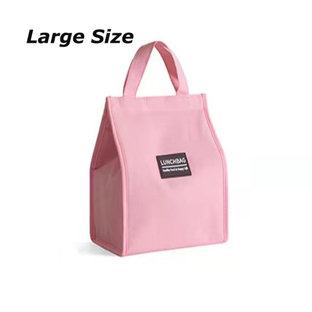 Portable Oxford Lunch Bags Fresh Cooler Pouch For Office Students Convenient Lunch Box Tote Couples Blue Pink Food Container Bag