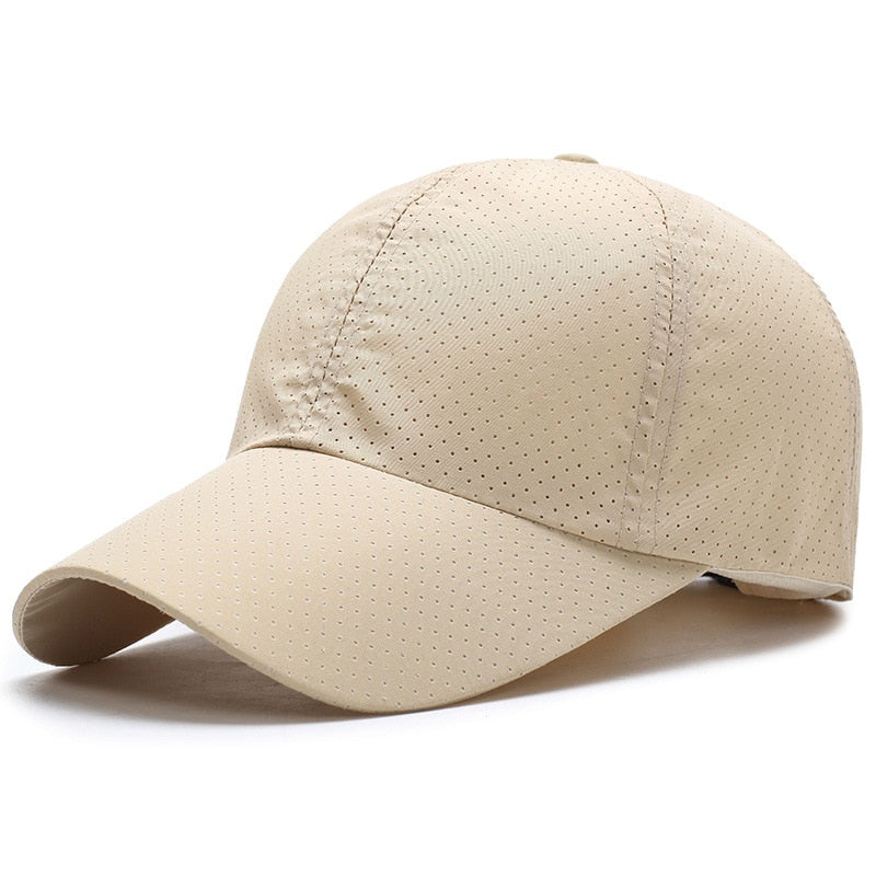 1pcs Baseball Cap Men Women  Summer Solid Thin Mesh Portable Quick Dry Breathable Sun Hat Golf Tennis Running Hiking Camping