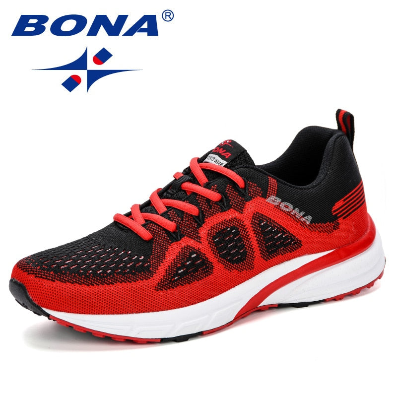 BONA Sneakers Men Shoes Sport Mesh Trainers Lightweight Baskets Femme Running Shoes  Outdoor Athletic Shoes Men