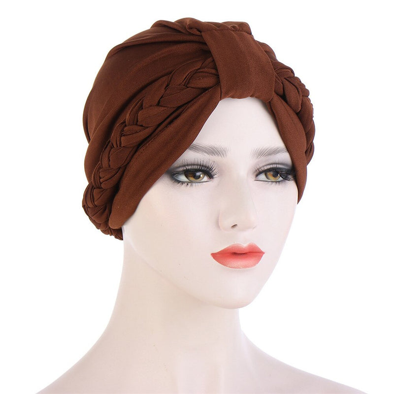 India Muslim Women Hijab Hat Cancer Chemo Cap Braid Beads Turban Headscarf Islamic Head Wrap Lady Beanie Bonnet Hair Loss Cover