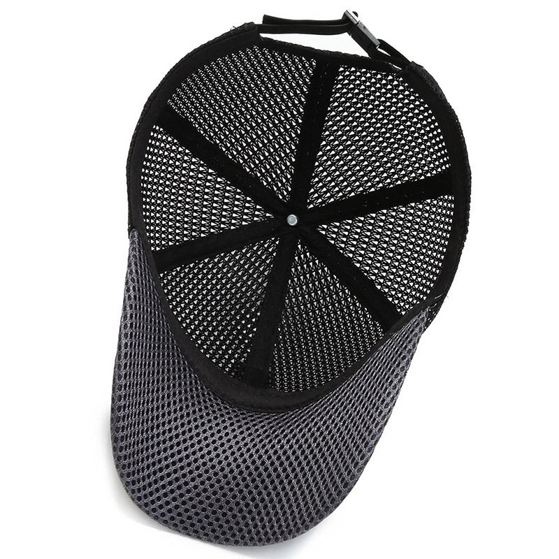 Summer Women Men Mesh Baseball Cap Brim Patchwork Snapback Label Stick Sunhat Outdoor Breathable Hip Hop Baseball Hats Casquette