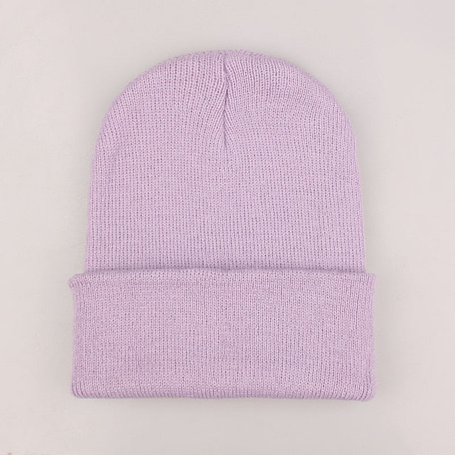 2021 Winter Hats for Woman New Beanies Knitted Solid Cute Hat Girls Autumn Female Beanie Caps Warmer Bonnet Ladies Casual Cap