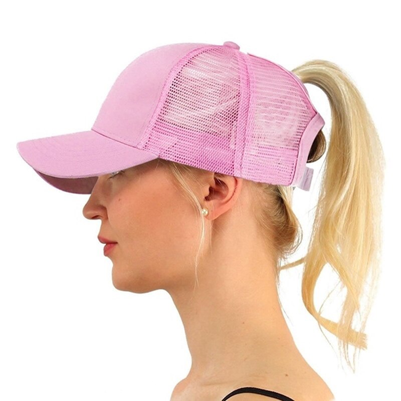 Female Adjustable Hip Hop Hats 2023 Ponytail Baseball Cap Women Snapback Hat Mesh Caps Summer Breathable Mesh Sun Hat For Ladies