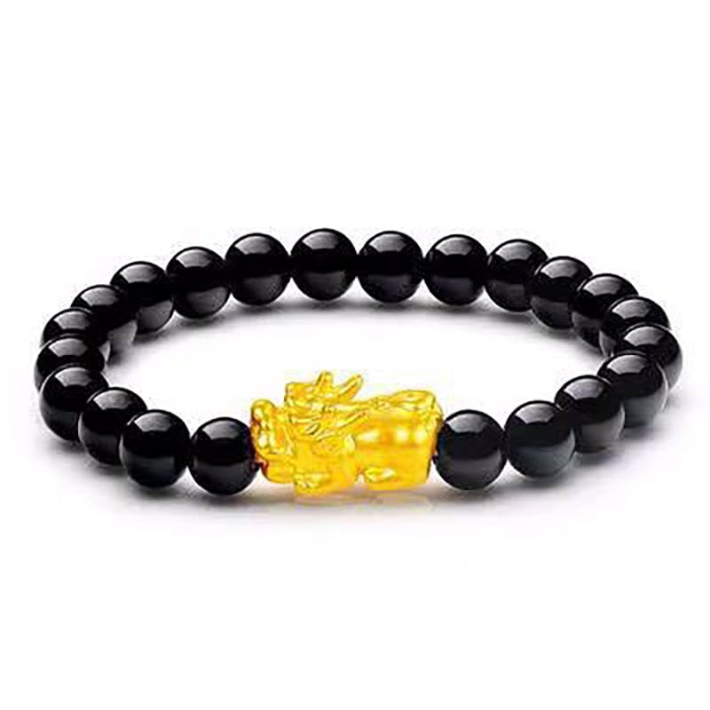 Feng Shui Men&#39;s Lucky Prayer Beads Bracelet for Men Women Wristband Gold Color Pixiu Wealth and Good Luck Changing Bracelets