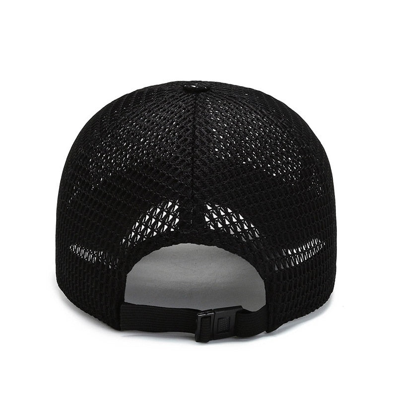 Summer Women Men Mesh Baseball Cap Brim Patchwork Snapback Label Stick Sunhat Outdoor Breathable Hip Hop Baseball Hats Casquette