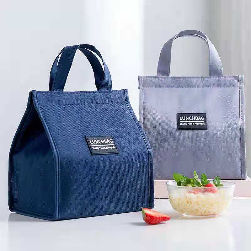 Portable Oxford Lunch Bags Fresh Cooler Pouch For Office Students Convenient Lunch Box Tote Couples Blue Pink Food Container Bag