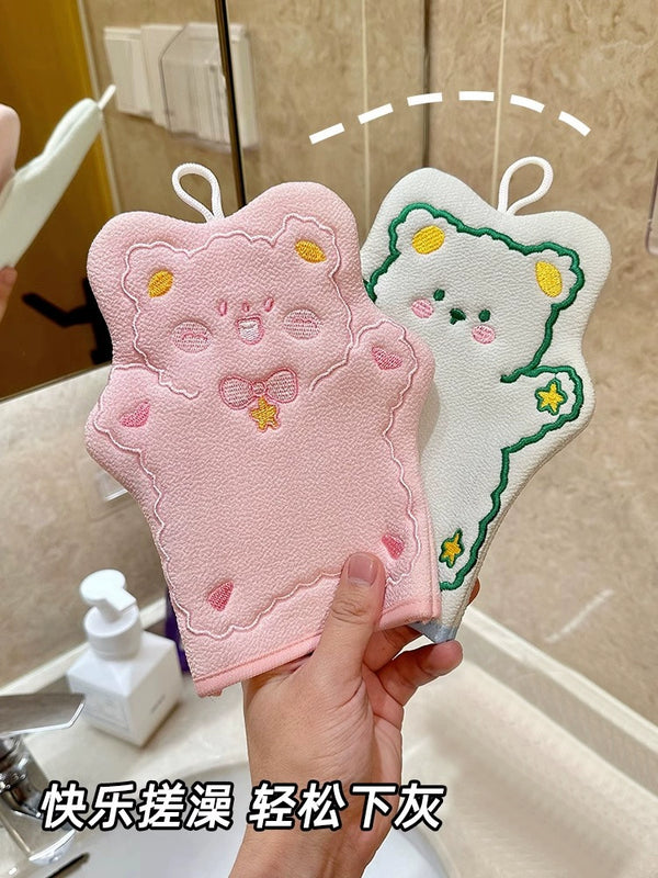 Children's Bath Towel Soft and Does Not Hurt the Skin Baby and Infant Bath Gadget Female Household Mud Rubbing Painless Back Rubbing Gloves