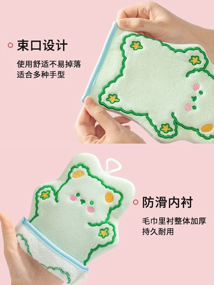 Children's Bath Towel Soft and Does Not Hurt the Skin Baby and Infant Bath Gadget Female Household Mud Rubbing Painless Back Rubbing Gloves