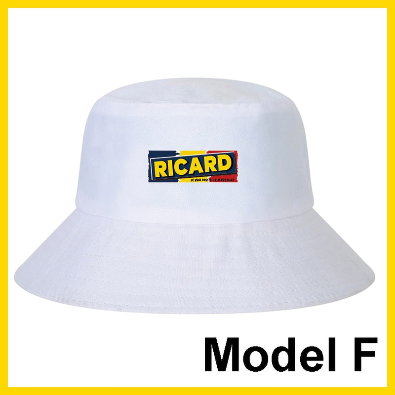 Fashion RICARD Bob Bucket Hats Men Women Cotton Outdoor Reversible Fisherman Caps Beach Fishing Hat Girl Boy Chapeau Panama Hat