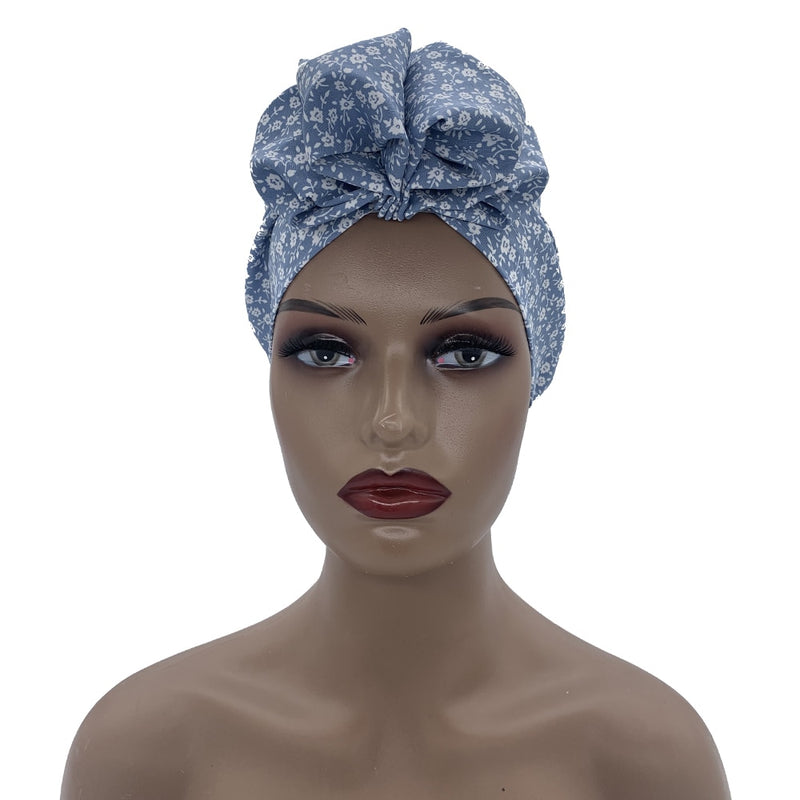 African Head Wraps Elegant Retro Turban for Women Muslim Headscarf Cap Soild Color Ladies Beanies Caps Muslim Headpiece