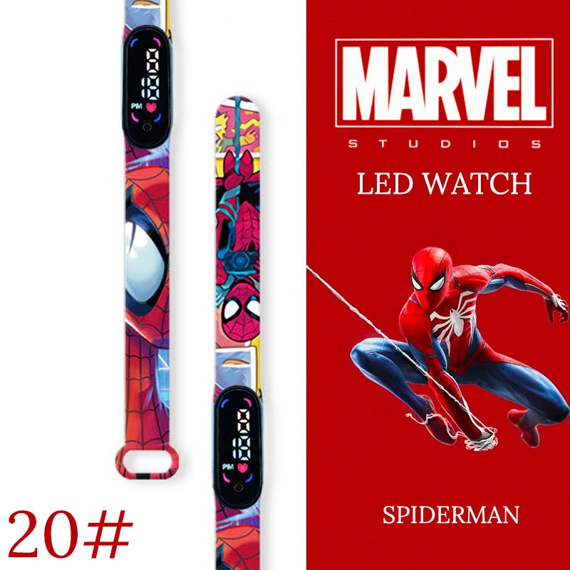 Disney Spiderman Kid Watches uomo Sport Wristband bracciale impermeabile bambini orologio digitale ragazzi LED orologio relogio montre