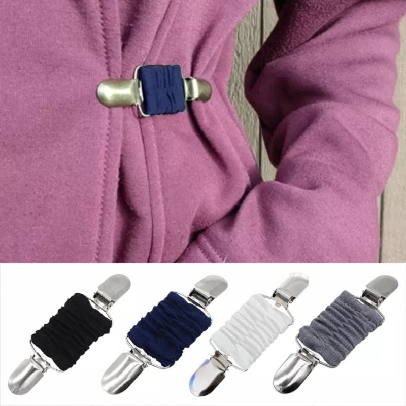 New Dress Cinch Clips Set Elastic Clothes Clip to Tighten Dress Cardigan Collar Clips Shirt Clips Back Cinch for Women Kids