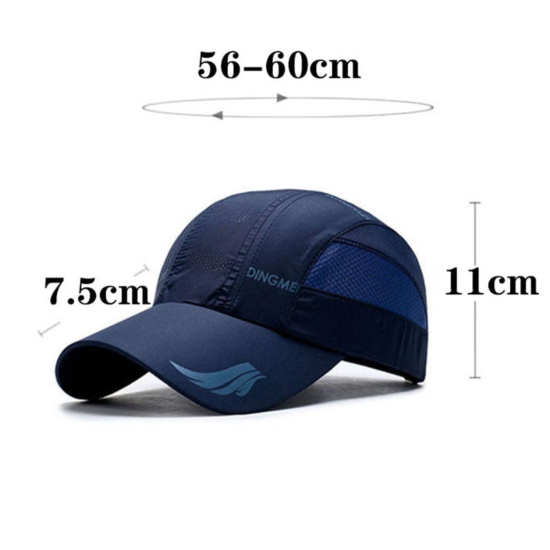 2022 Summer Brand For Men Sports Running Sweat Baseball Cap Male Canada Golf Quick Dry Women Kpop Solid Snapback Bone Hat E37