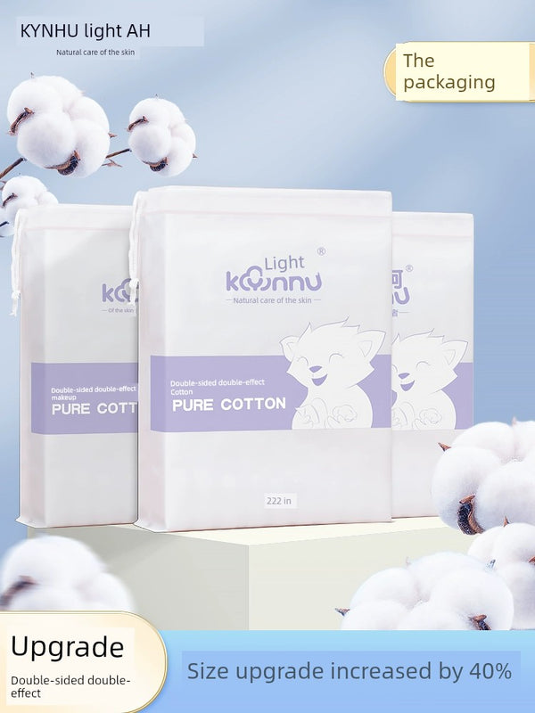 KYNHU Cotton Puff Facial Wipes Facial Disposable Eye and Lip Bag for Makeup Remover Pure for Wet Compressing Towel Thickened