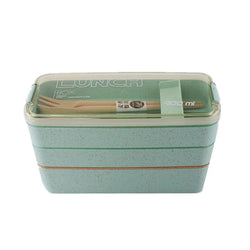 Kitchen 900ml Microwave Lunch Box Wheat Straw Dinnerware Food Storage Container Children Kids School Office Portable Bento Box