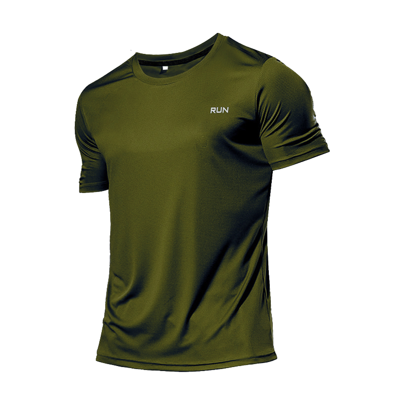 High Quality Polyester Men Running T Shirt Quick Dry Fitness Shirt Training Exercise Clothes Gym Sport Shirt Tops Lightweight