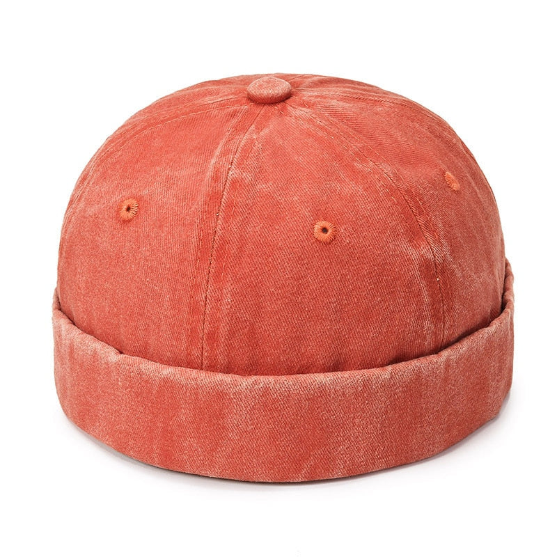 Vintage Dome Hat Mens Melon Beanie Cap Solid Color Docker Hat Unisex adjustable Winter Hat for Women men Bonnet Beanies