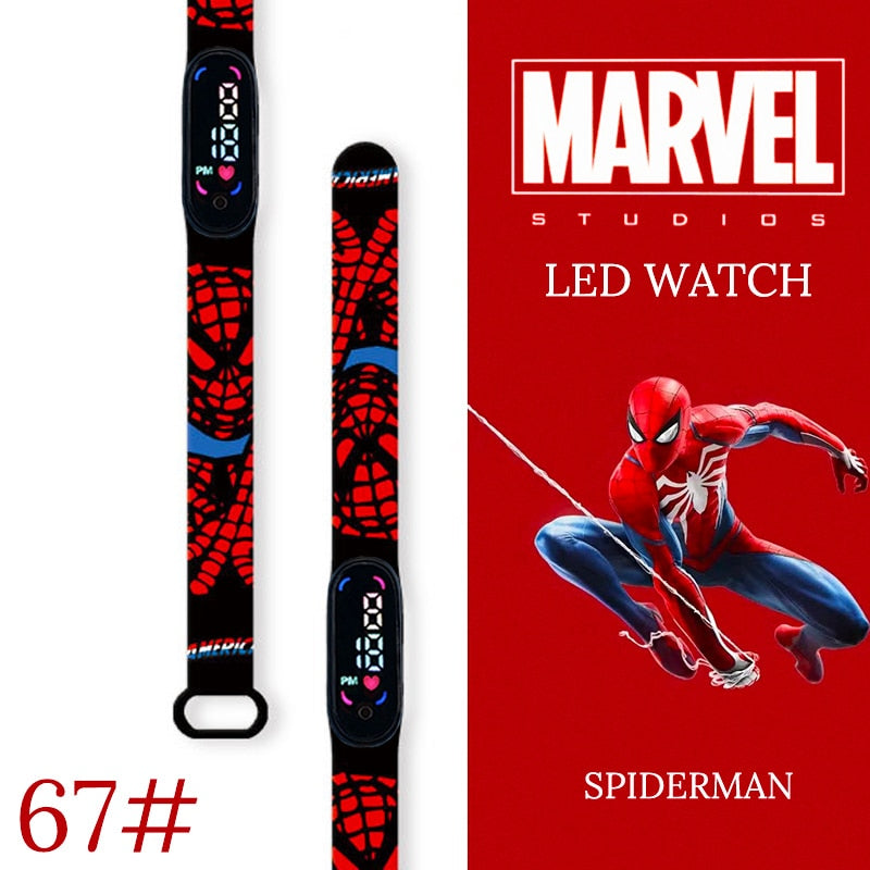 Disney Spiderman Kid Watches uomo Sport Wristband bracciale impermeabile bambini orologio digitale ragazzi LED orologio relogio montre