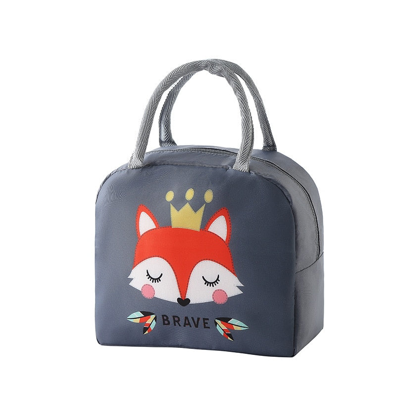 Cute Lunch Bag Cartoon Bento Box Bag Small Thermal Insulated Pouch For Kids Child School Snacks Lunch Box Container Tote Handbag