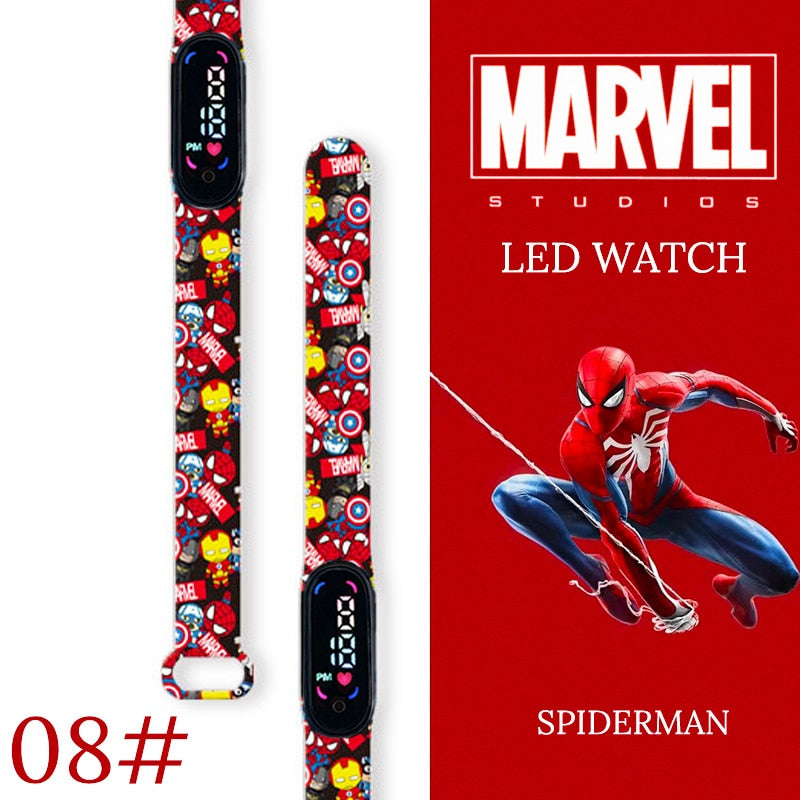 Disney Spiderman Kid Watches uomo Sport Wristband bracciale impermeabile bambini orologio digitale ragazzi LED orologio relogio montre