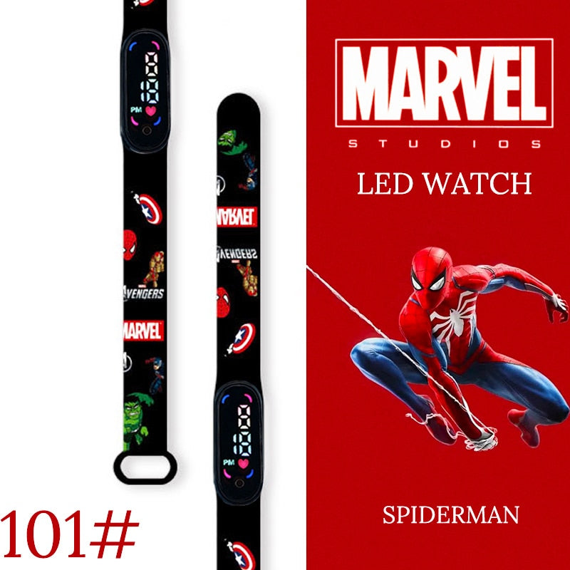 Disney Spiderman Kid Watches uomo Sport Wristband bracciale impermeabile bambini orologio digitale ragazzi LED orologio relogio montre