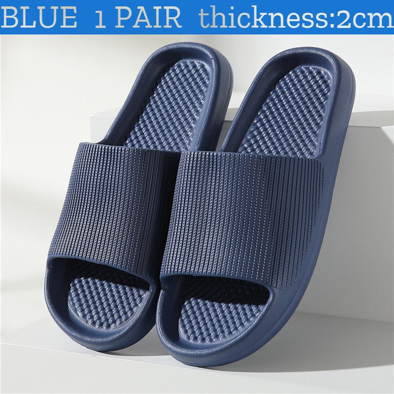 Summer Slippers Platform Shoes for Women EVA Beach Sandals Women Slides Soft-soled Indoor Men Mute Non-slip Household Flip Flops