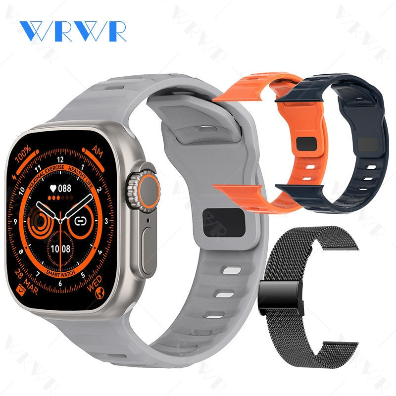 2023 Smart Horloge Ultra Serie 8 Nfc Smartwatch Mannen Vrouwen Bluetooth Oproepen Draadloze Opladen Fitness Armband 2 Inch Hd Scherm