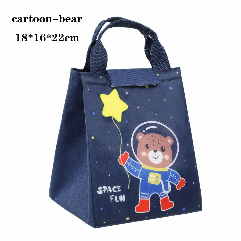 Lunch Food bag Aluminum Thermal Bag with cooler Insulation box Foil Children Lunchbox Food storage Bag School and work Food Bag