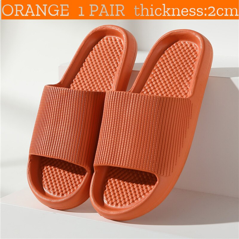 Summer Slippers Platform Shoes for Women EVA Beach Sandals Women Slides Soft-soled Indoor Men Mute Non-slip Household Flip Flops