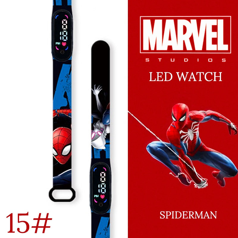 Disney Spiderman Kid Watches uomo Sport Wristband bracciale impermeabile bambini orologio digitale ragazzi LED orologio relogio montre