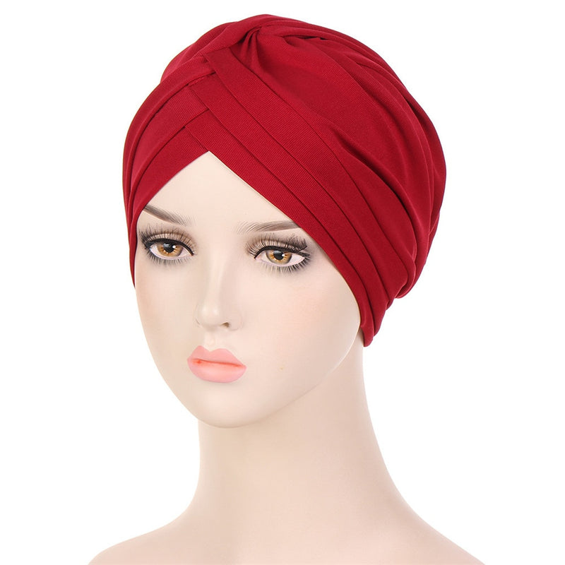 India Muslim Women Hijab Hat Cancer Chemo Cap Braid Beads Turban Headscarf Islamic Head Wrap Lady Beanie Bonnet Hair Loss Cover