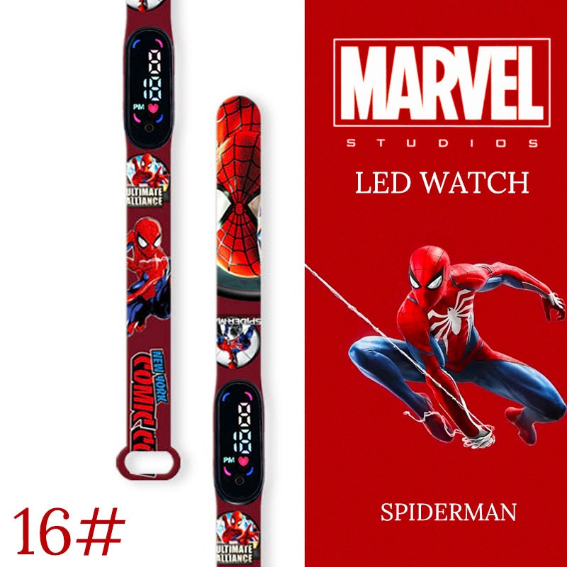 Disney Spiderman Kid Watches uomo Sport Wristband bracciale impermeabile bambini orologio digitale ragazzi LED orologio relogio montre