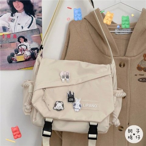 Nylon Handbags Shoulder Bag Large Capacity Crossbody Bags for Teenager Girls Men Harajuku Messenger Bag Student School Bags Sac