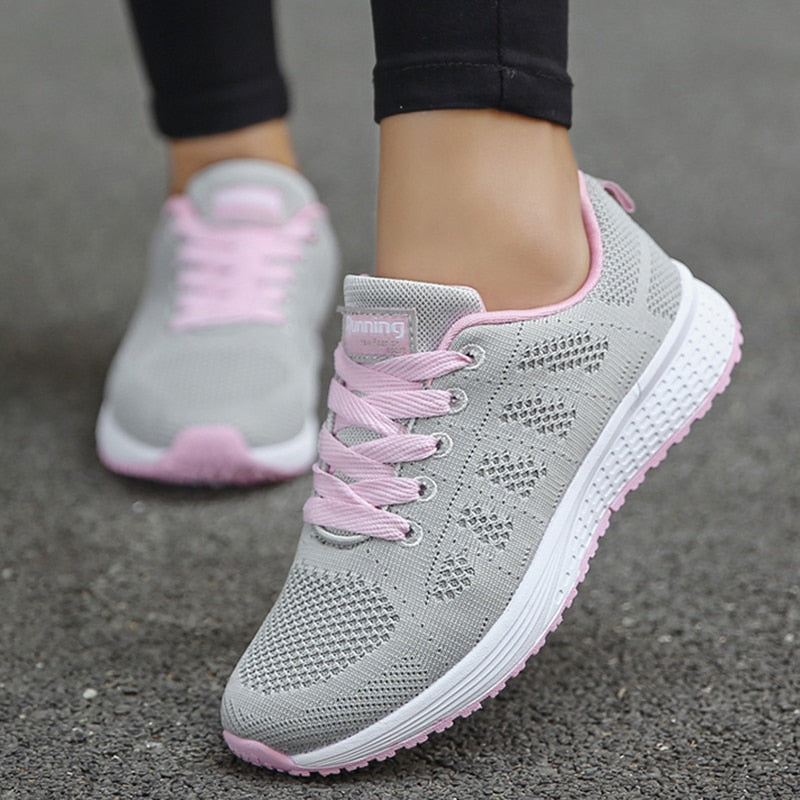 Sneakers Women Shoes Fashion Vulcanize Chunky Sneakers Flat Ladies Shoes Walking Women&#39;s Sneakers Plus Size Mujer Shoes Woman