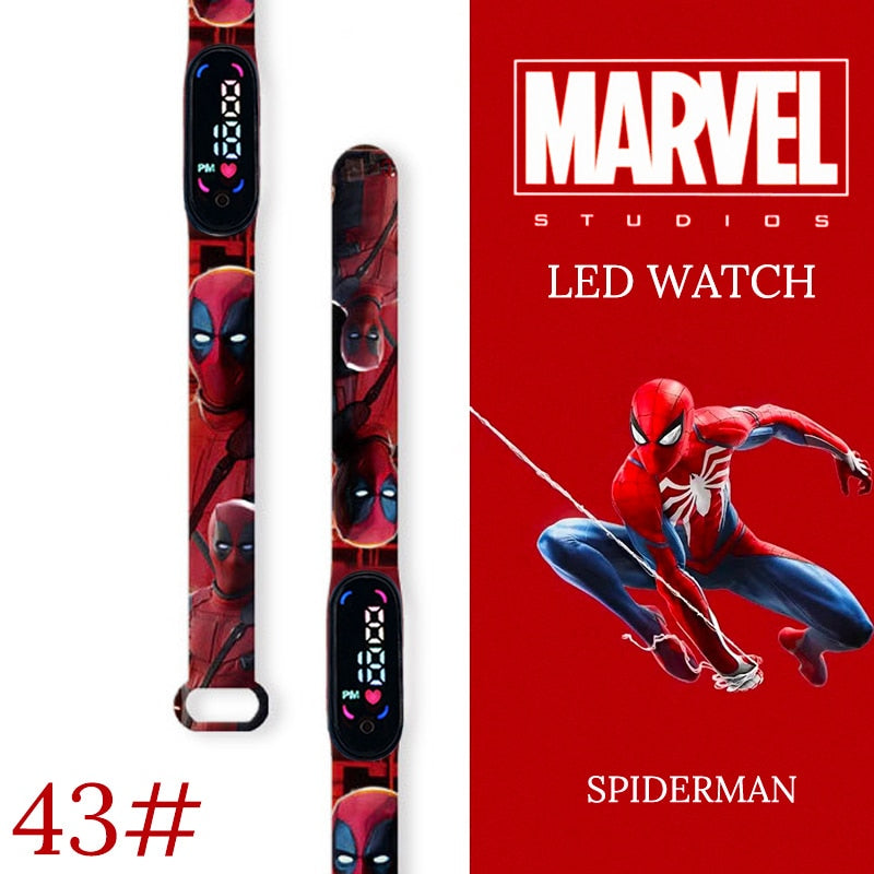 Disney Spiderman Kid Watches uomo Sport Wristband bracciale impermeabile bambini orologio digitale ragazzi LED orologio relogio montre