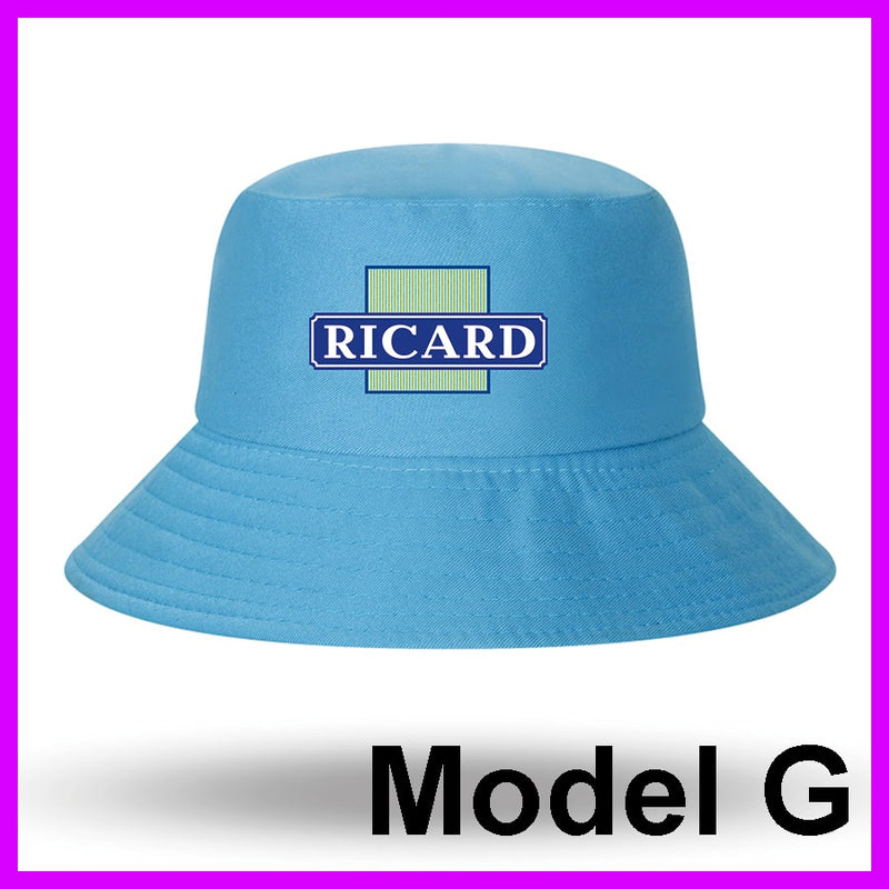 Fashion RICARD Bob Bucket Hats Men Women Cotton Outdoor Reversible Fisherman Caps Beach Fishing Hat Girl Boy Chapeau Panama Hat