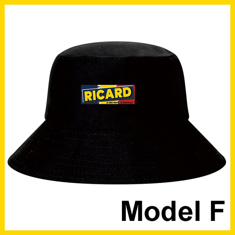 Fashion RICARD Bob Bucket Hats Men Women Cotton Outdoor Reversible Fisherman Caps Beach Fishing Hat Girl Boy Chapeau Panama Hat