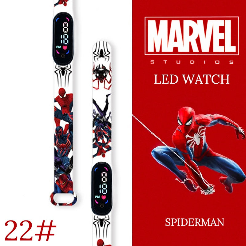 Disney Spiderman Kid Watches uomo Sport Wristband bracciale impermeabile bambini orologio digitale ragazzi LED orologio relogio montre