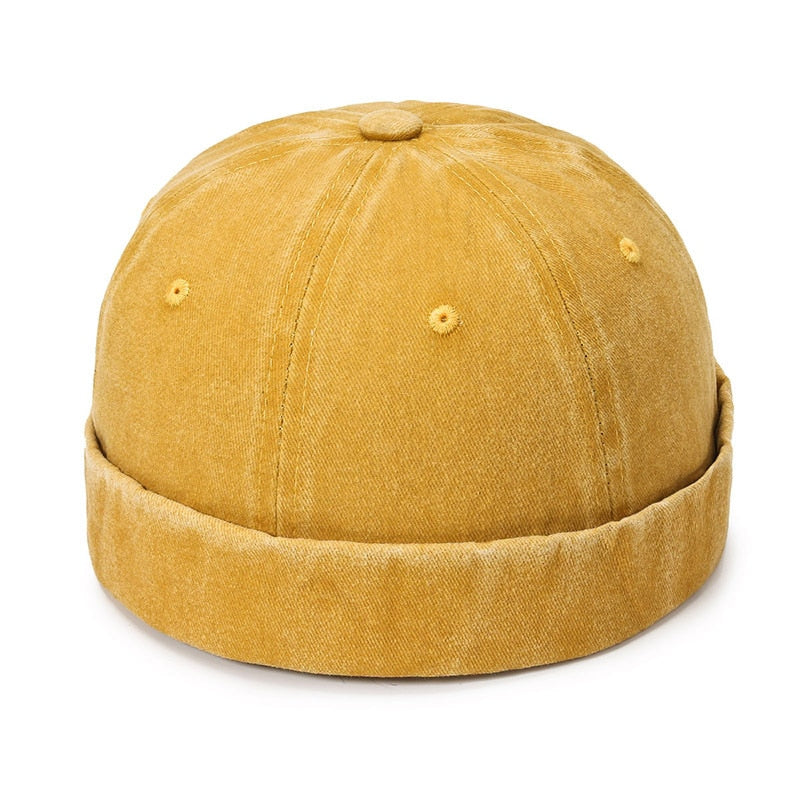 Vintage Dome Hat Mens Melon Beanie Cap Solid Color Docker Hat Unisex adjustable Winter Hat for Women men Bonnet Beanies