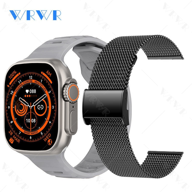 2023 Smart Horloge Ultra Serie 8 Nfc Smartwatch Mannen Vrouwen Bluetooth Oproepen Draadloze Opladen Fitness Armband 2 Inch Hd Scherm