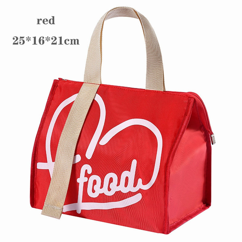 Lunch Food bag Aluminum Thermal Bag with cooler Insulation box Foil Children Lunchbox Food storage Bag School and work Food Bag